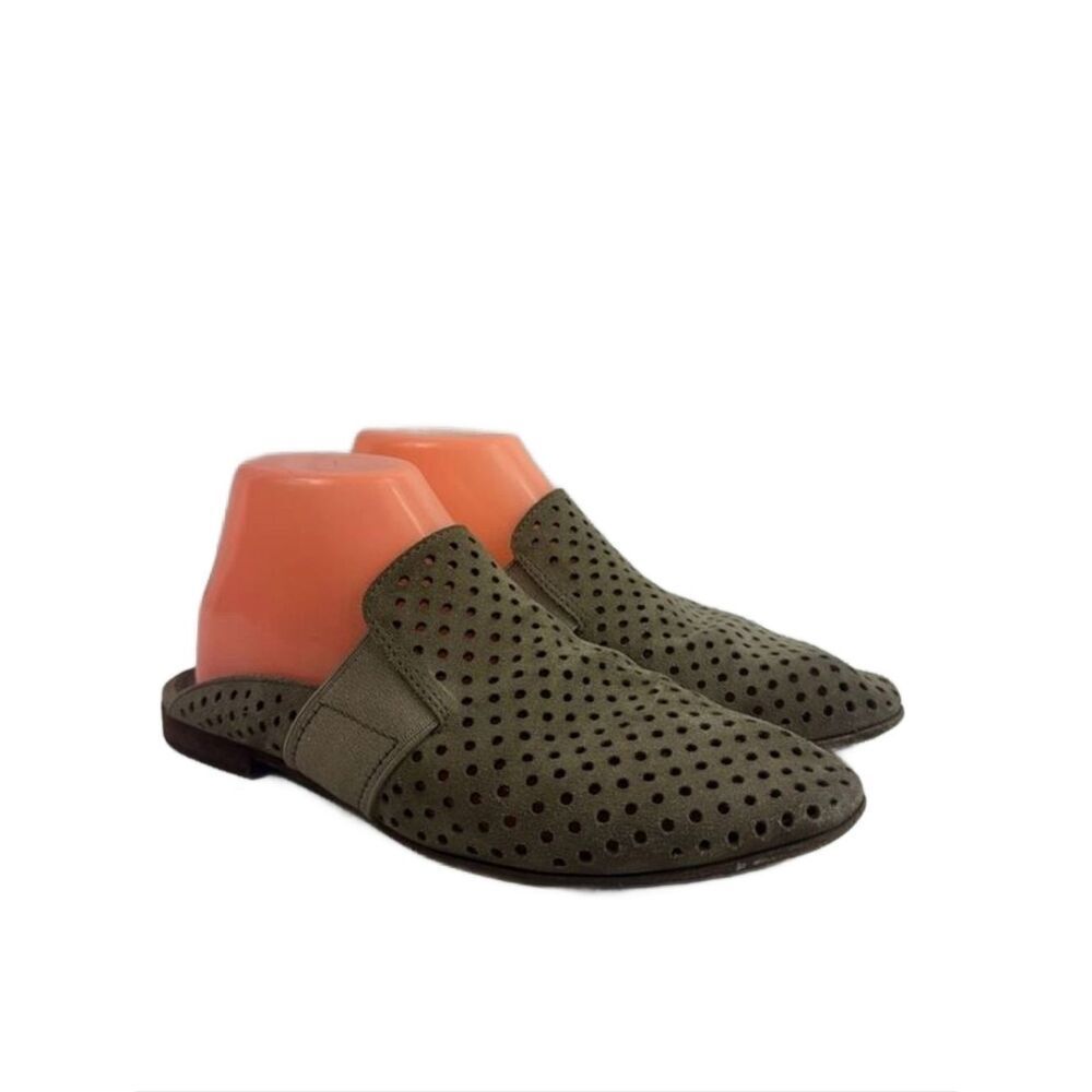 Frye Terri Perforated Gore Leather Slip On Mules For Women's